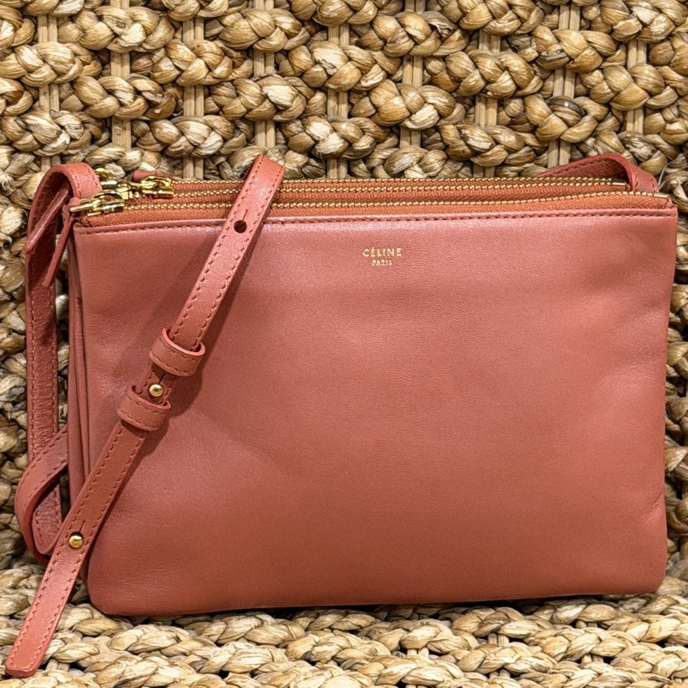 Celine Small Leather Trio Crossbody Bag